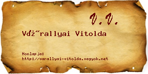 Várallyai Vitolda névjegykártya